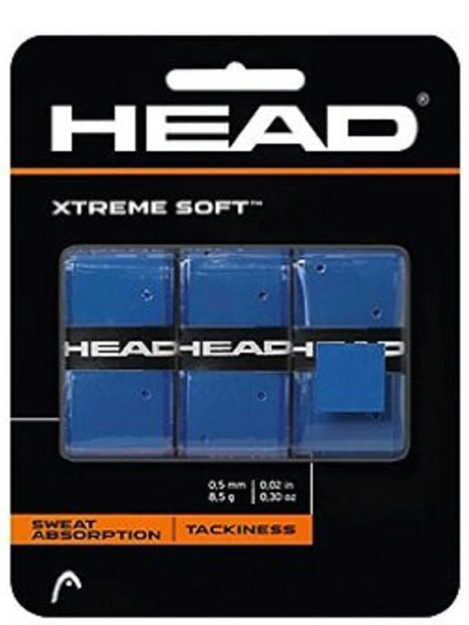 Head Overgrip Xtreme Soft Blue 3PK 3 Head Overgrip Xtreme Soft Blue 3PK