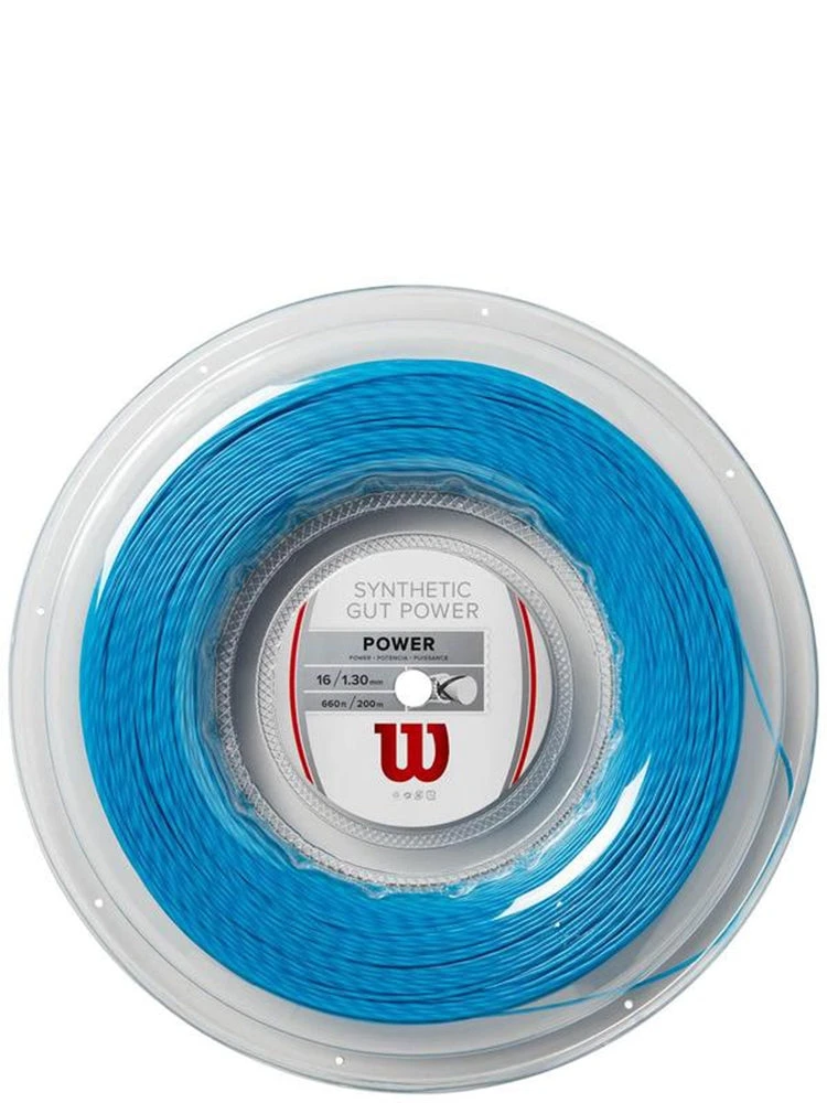 Wilson Reel Synthetic Gut Power 130/16 Blue (200m) 3 Wilson Reel Synthetic Gut Power 130/16 Blue (200m)